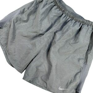 Nike Men's Gray Dri-FIT Athletic Shorts‎ Lightweight Breathable Mesh Trim Size L